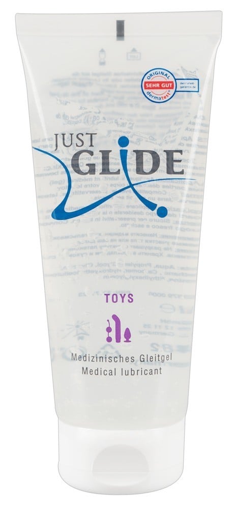 Just Glide Toys 200 ml, lubrikant na vodní bázi pro erotické pomůcky