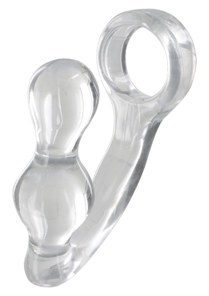 ToyJoy Manpower Plug & Penis Ring Clear