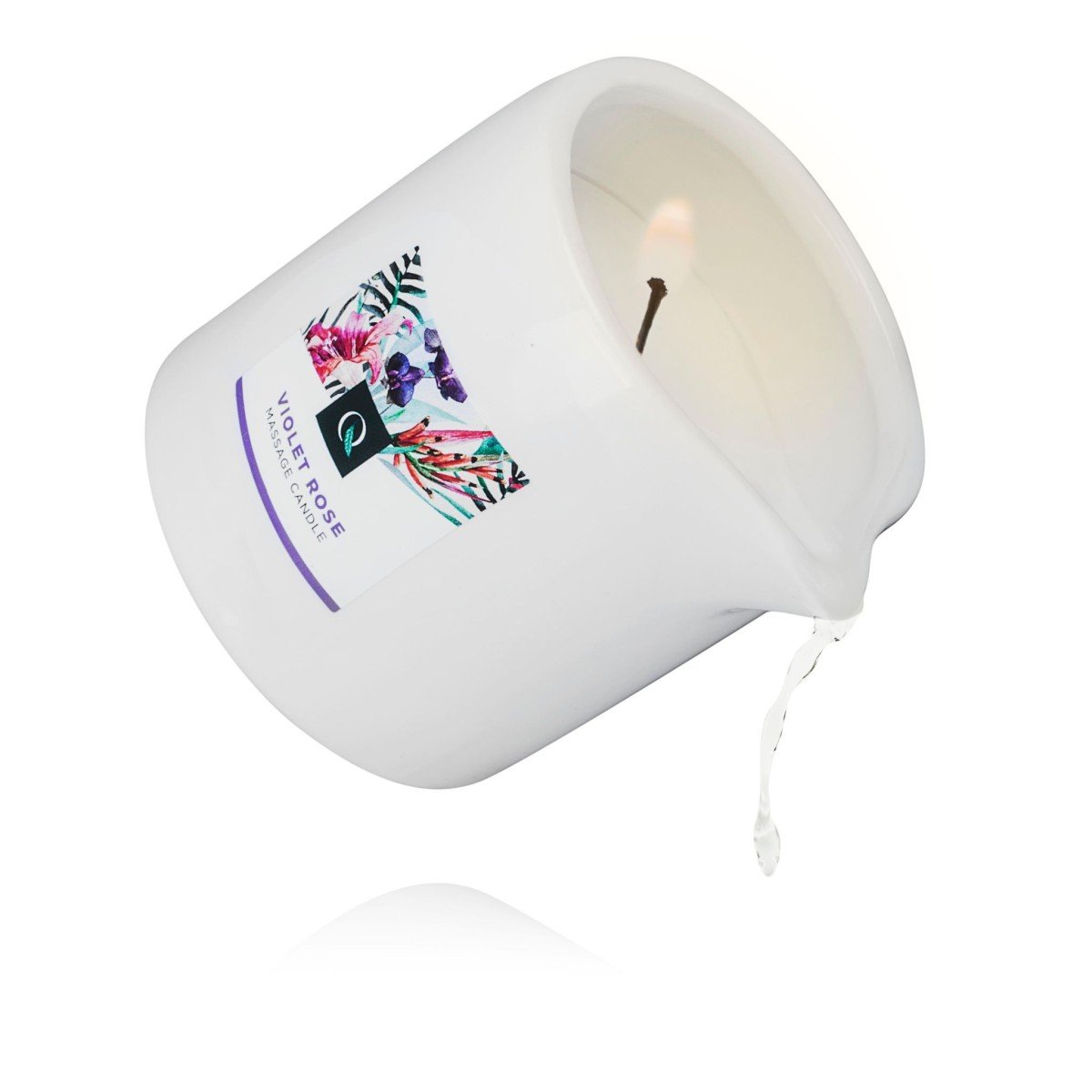 Exotiq Massage Candle Violet Rose 200 g, nahřívací olej s vůní