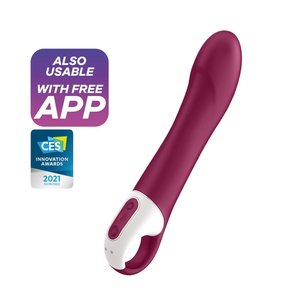 Satisfyer Big Heat, chytrý vibrátor s vyhříváním 22,4 x 3,6–4,1 cm