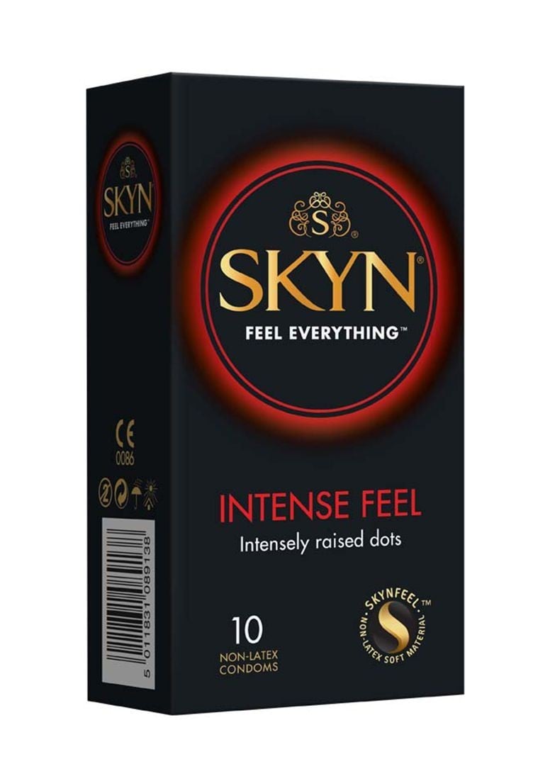 Skyn Intense Feel 10 ks, bezlatexové kondomy s výstupky