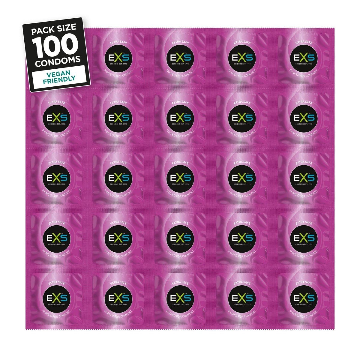 EXS Extra Safe Condoms 100 Pack