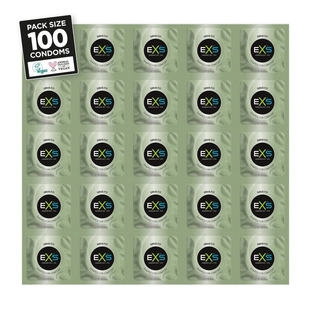 EXS Snug Fit Condoms 100 Pack