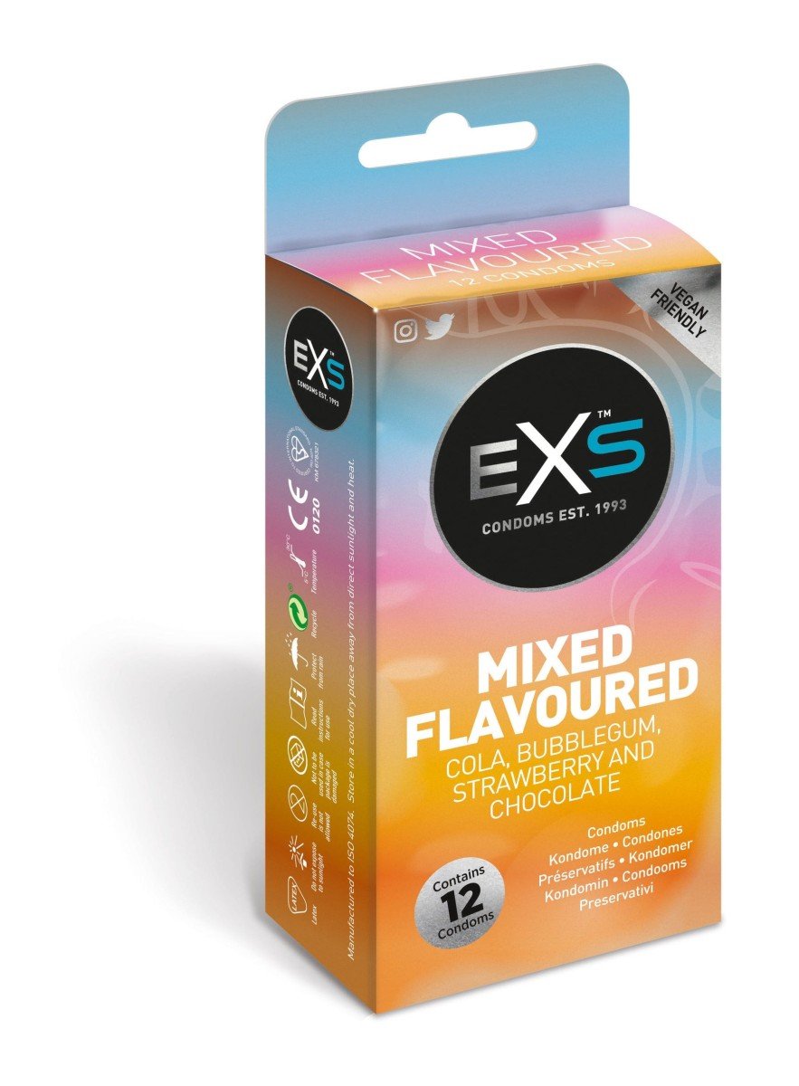 EXS Mixed Flavoured Condoms 12 Pack