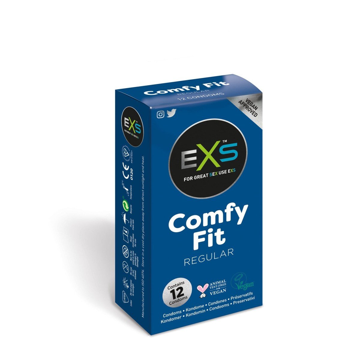 EXS Regular Condoms 12 ks, standardní latexové kondomy