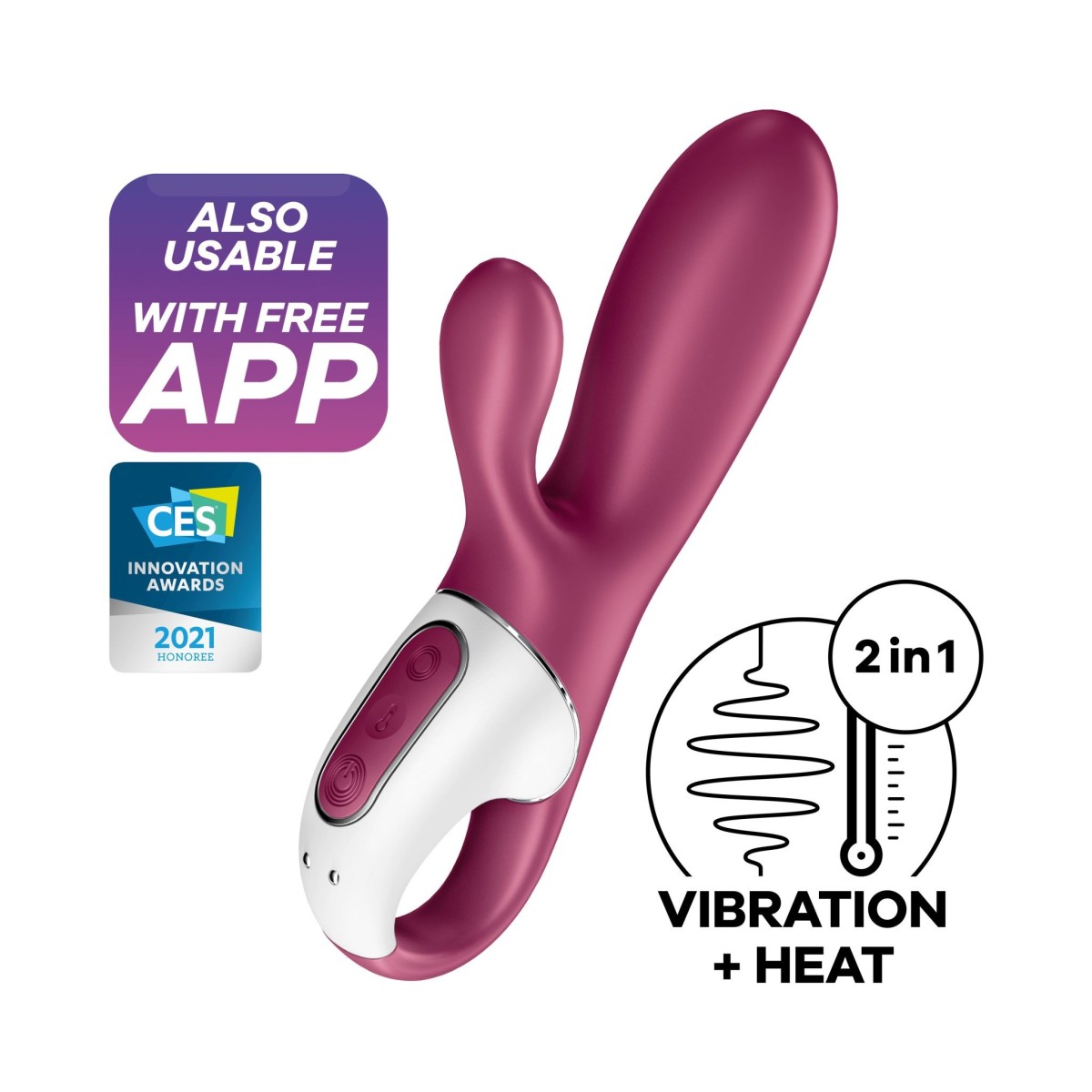 Satisfyer Hot Bunny, chytrý vibrátor s vyhříváním