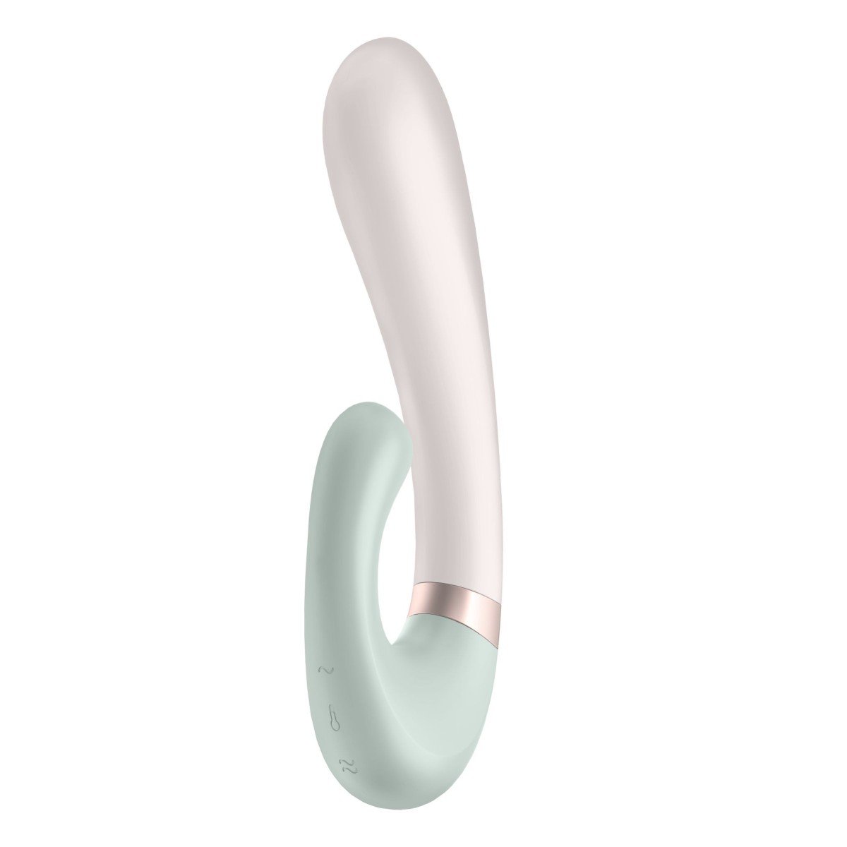 Vibrátor Satisfyer Heat Wave Mint, chytrý silikonový vibrátor s vyhříváním