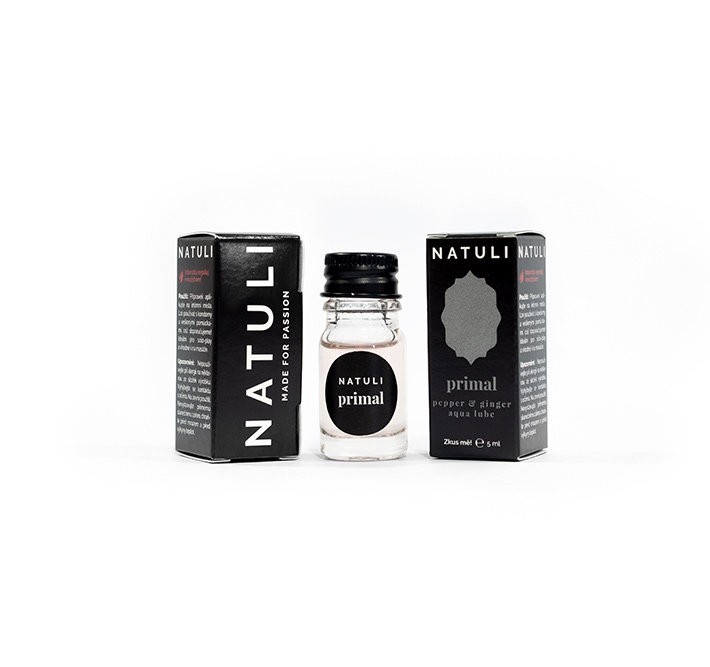 Natuli Premium Primal 5 ml, hřejivý a stimulační lubrikant na vodní bázi