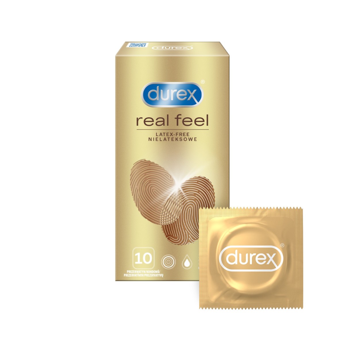 Durex Real Feel 10 ks, bezlatexové kondómy