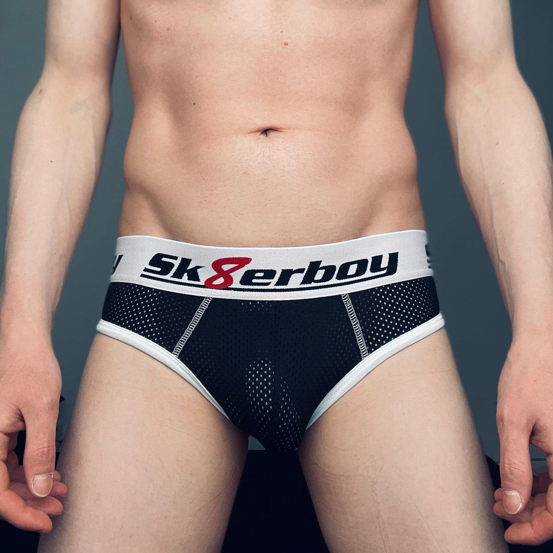 Slipy Sk8erboy Mesh Backless Brief černé