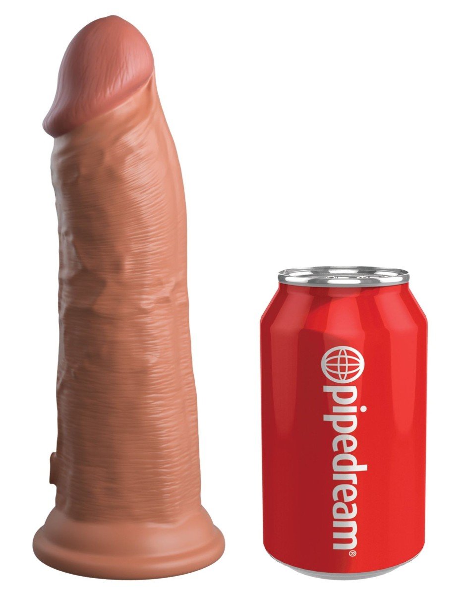 Pipedream King Cock Elite 8″ Silicone Dual Density Cock Tan, realistické dildo s přísavkou 22 x 5,4 cm
