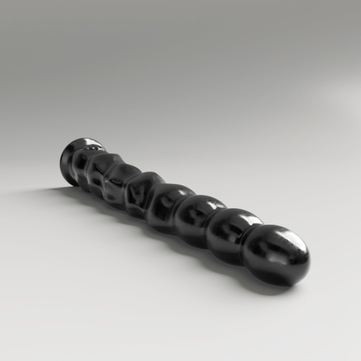 All Black Steroid ABS07 The Sabre, černé dildo 39,5 x 3,2–4,4 cm