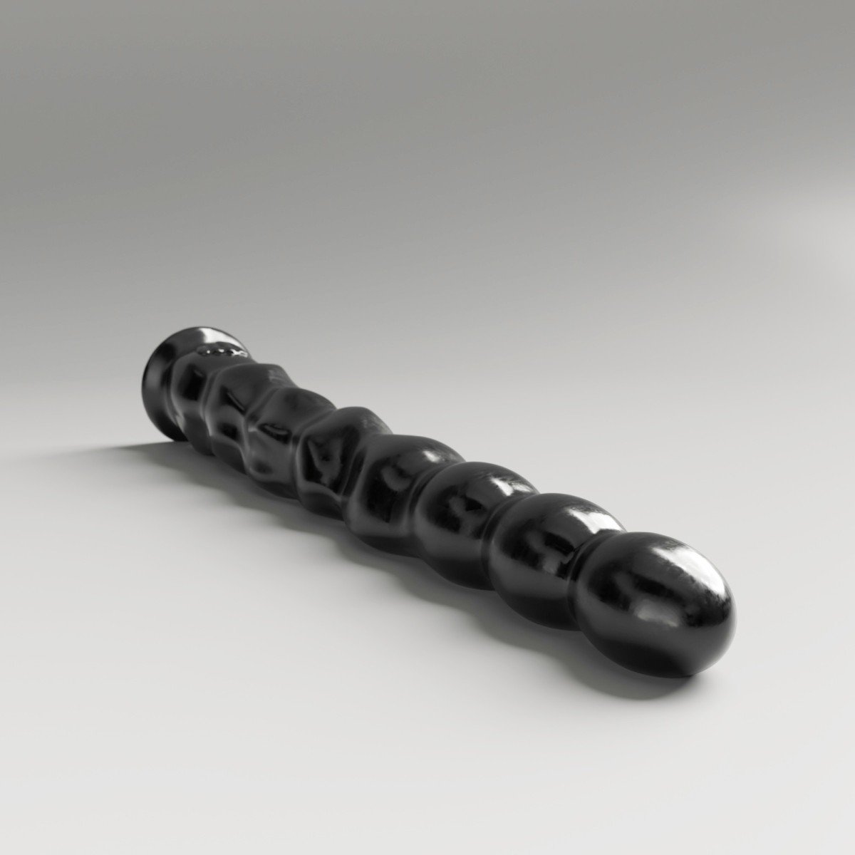 All Black Steroid ABS07 The Sabre, čierne dildo 39,5 x 3,2–4,4 cm