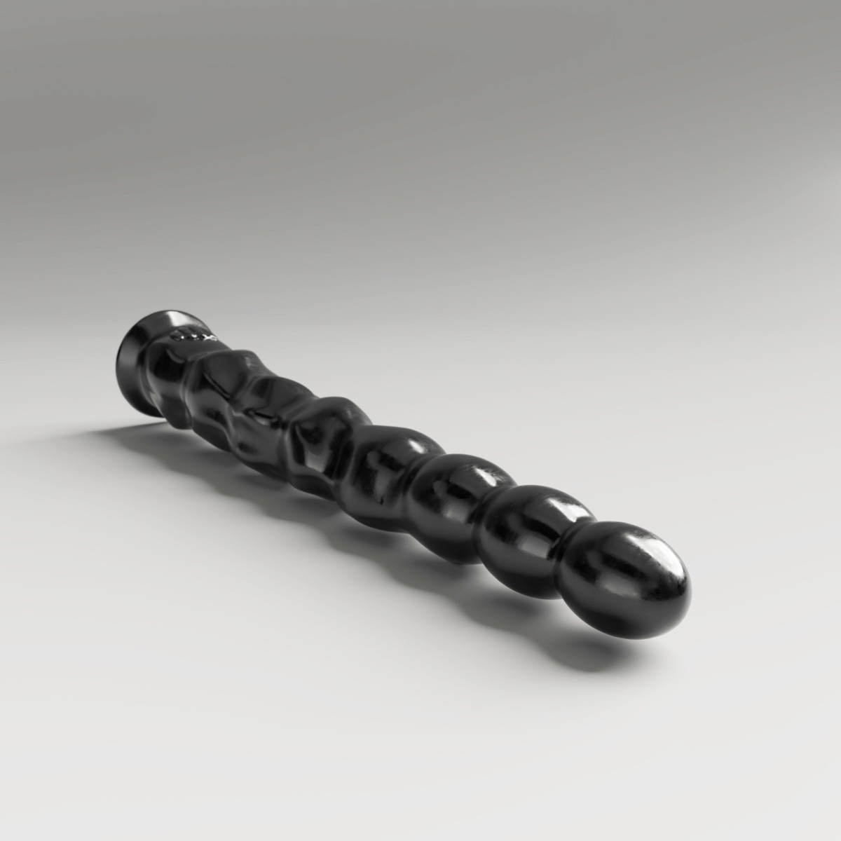 All Black Steroid ABS08 En-Garde, černé dildo 49 x 3–5 cm