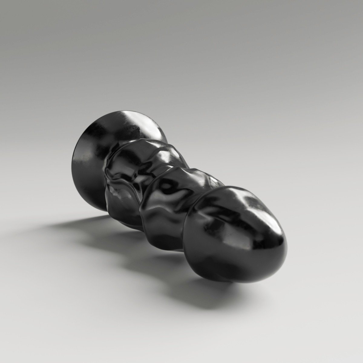 All Black Steroid ABS22 Shuttlecock, černé dildo 24 x 4,9–9 cm