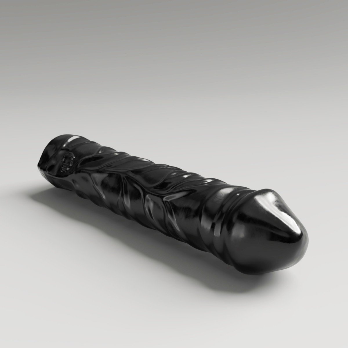 All Black Steroid ABS13 The Home Stretch, černé dildo 50 x 10–11,5 cm