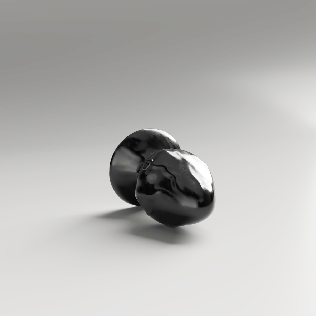 All Black Steroid ABS25 The Kettlebell, černý anální kolík 14,5 x 4,8–10,5 cm