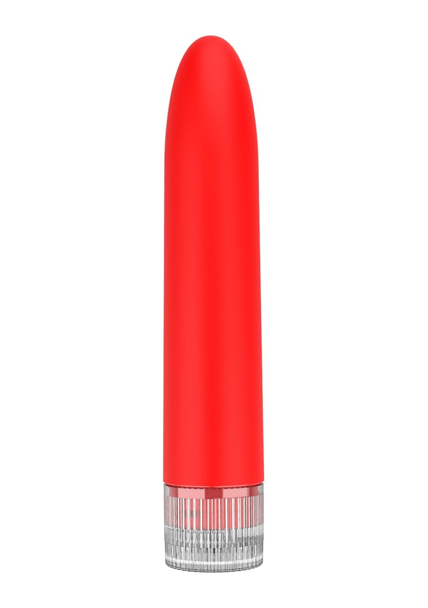 Vibrátor Luminous Eleni červený, viacrýchlostný vibrátor 13,9 x 2,5 cm