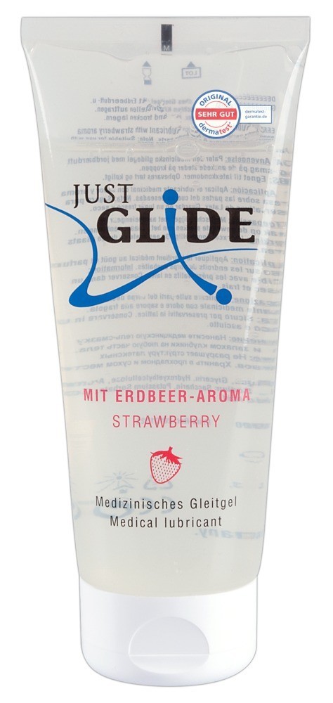 Lubrikační gel Just Glide Strawberry 200 ml