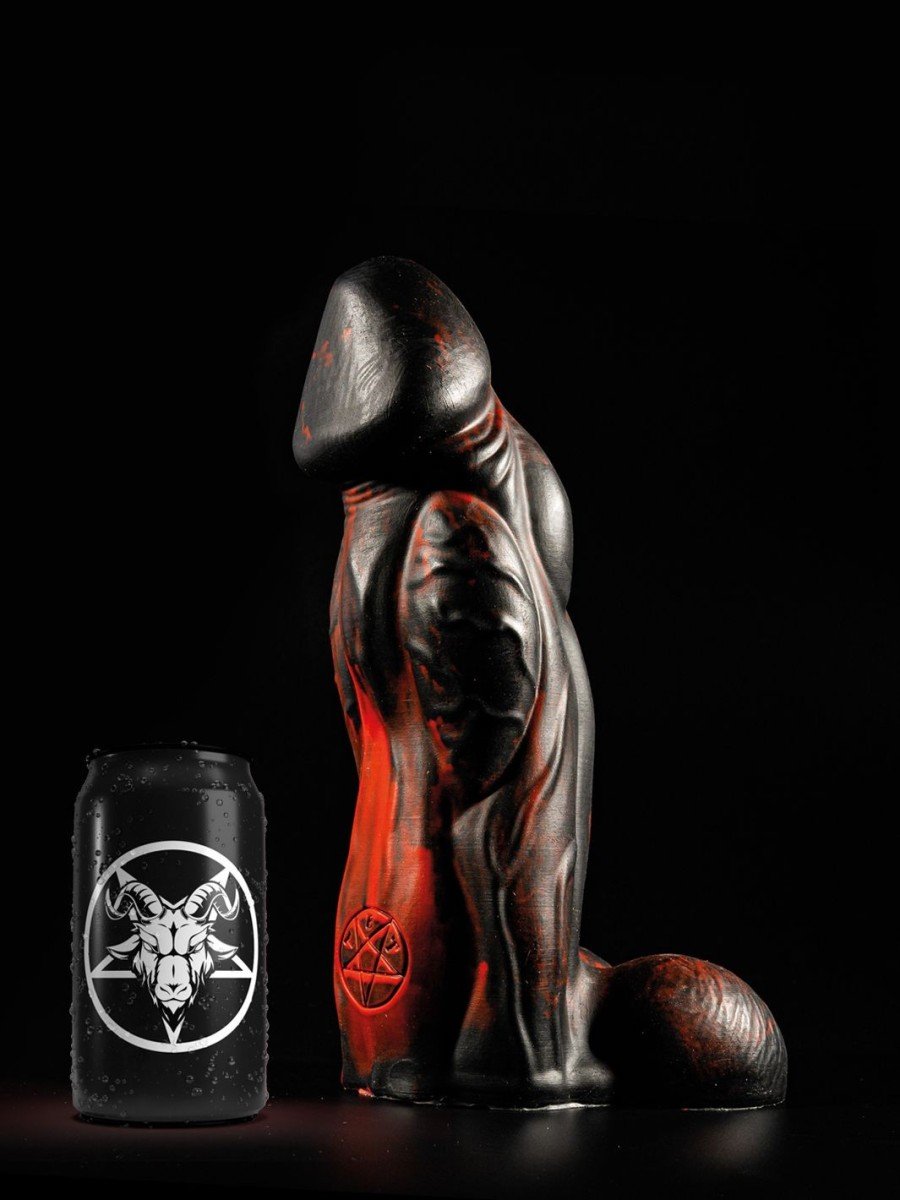 Twisted Beast Bael Inferno Large, prémiové silikonové dildo 27,2 x 5,7–8,4 cm