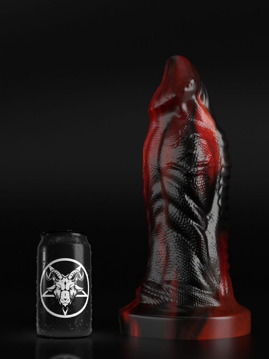 Twisted Beast Xaphan Inferno XL, prémiové silikónové dildo 30,4 x 5,9–10,6 cm