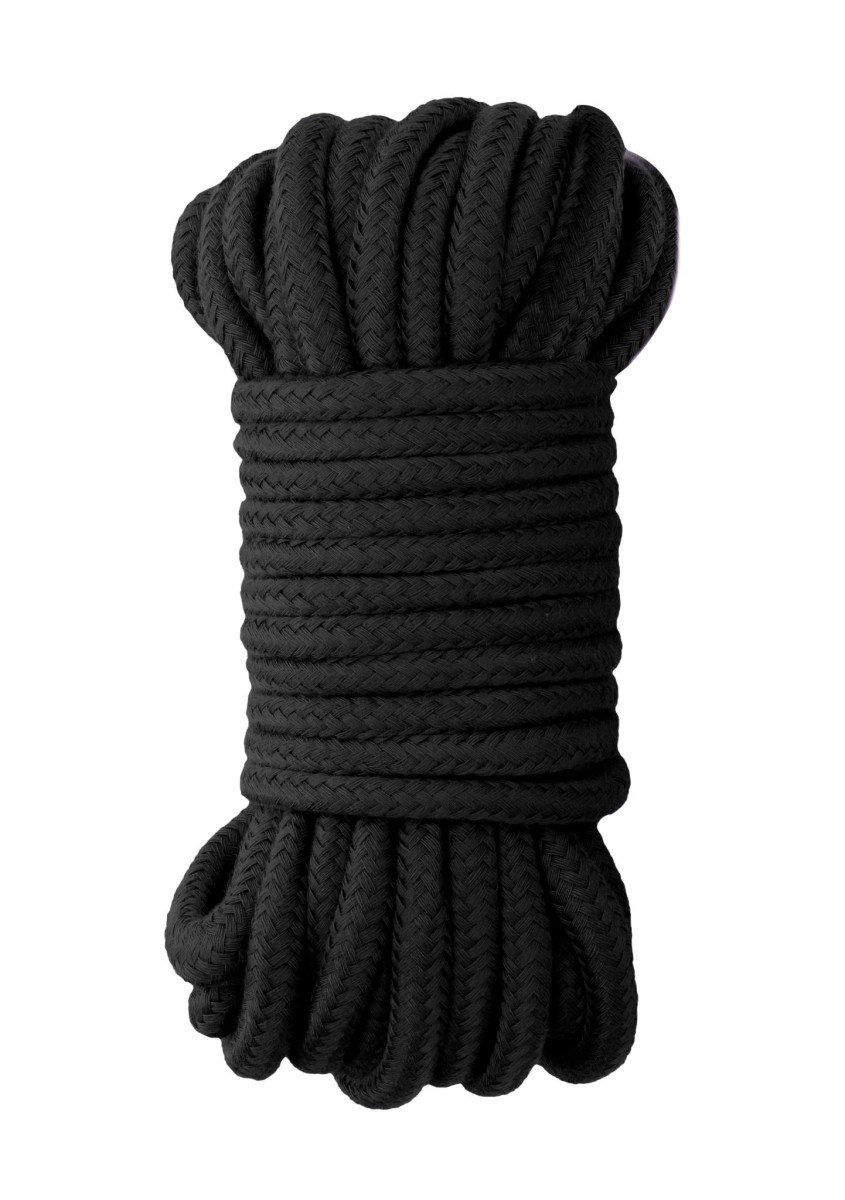 Shots Ouch! Black & White Japanese Rope 10 Meter, bavlněné lano pro bondage
