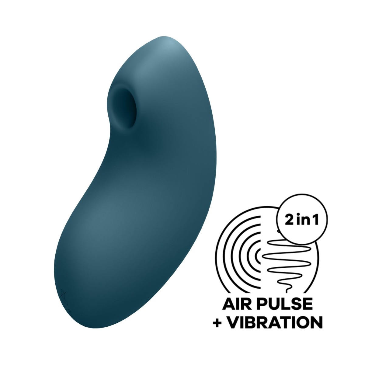 Stimulátor klitorisu Satisfyer Vulva Lover 2 modrý, přikládací vibrátor s tlakovými vlnami