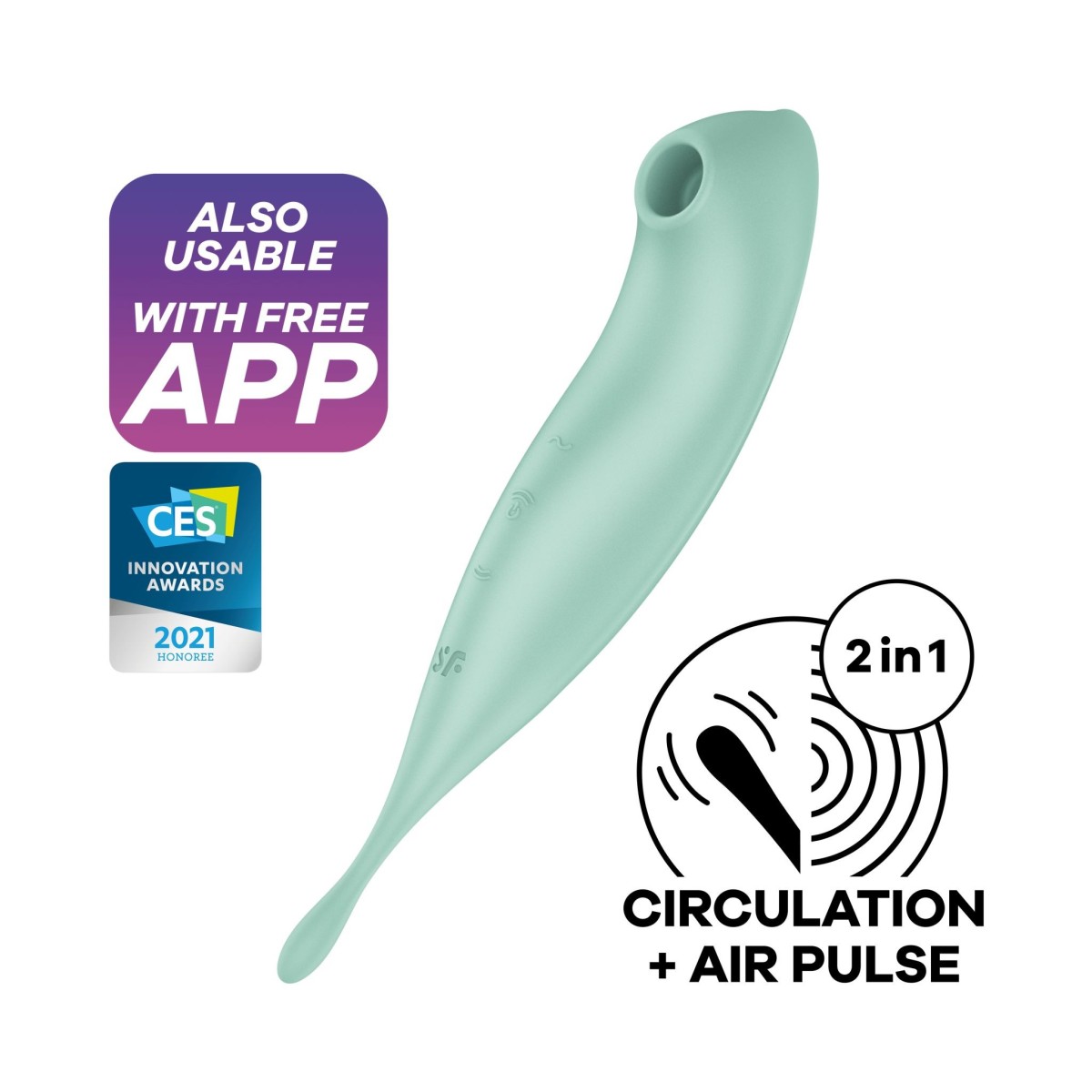 Stimulátor klitorisu Satisfyer Twirling Pro+ Mint