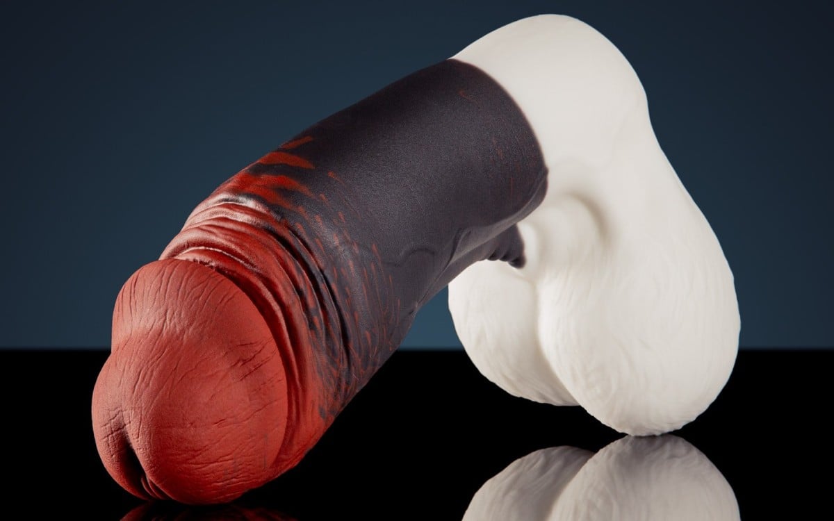 Weredog Riot Signature Medium, prémiové silikónové dildo 19,74 x 5–6,2 cm