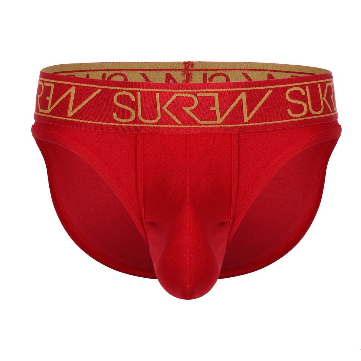 Slipy Sukrew Ruby Brief M, červené pánské slipy