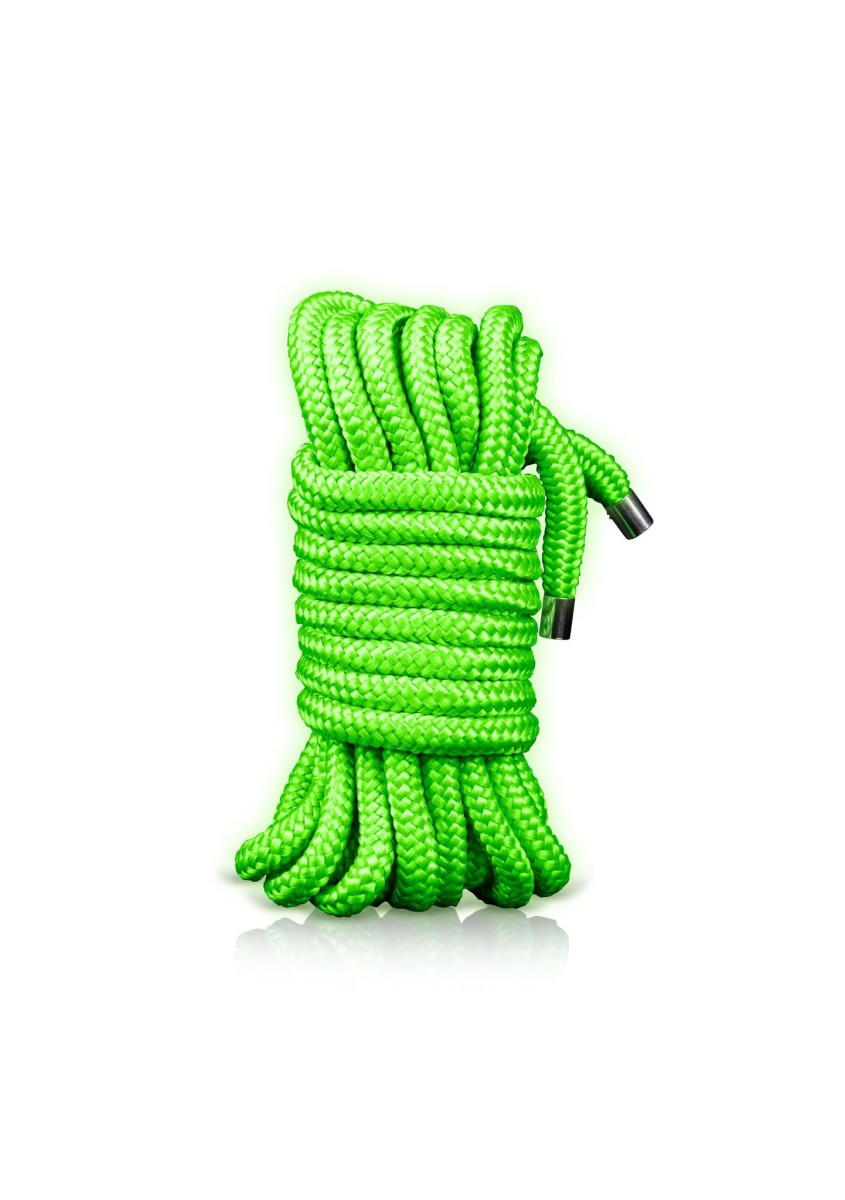 Ouch! Glow in the Dark Rope 5m/16,4ft – 16 strings, provaz pro bondage z polypropylenu