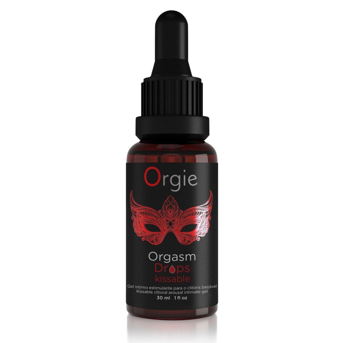 Orgie Orgasm Drops Kissable 30 ml, slíbatelný intimní gel na klitoris s příchutí jablka s hřebíčkem