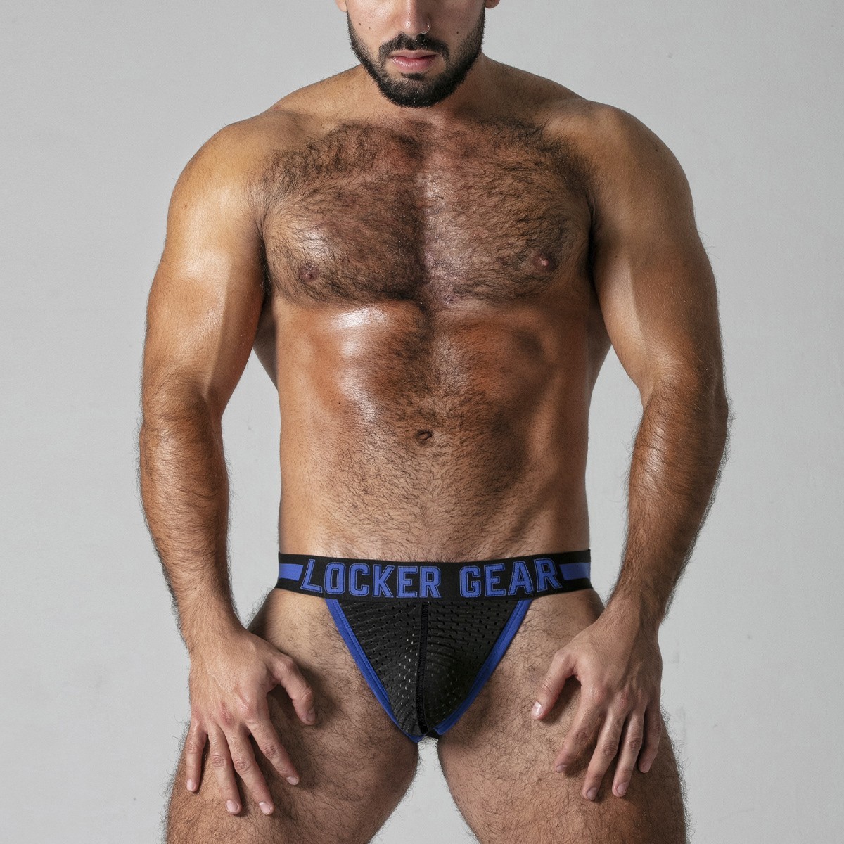 Jocksy Locker Gear LK0526 Push It Jockstrap modré