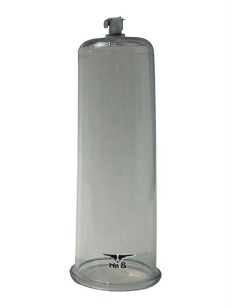 Válec k vakuové pumpě Mister B Cock Cylinder 23 x 7,6 cm, průhledný válec na penis pro vakuové pumpy