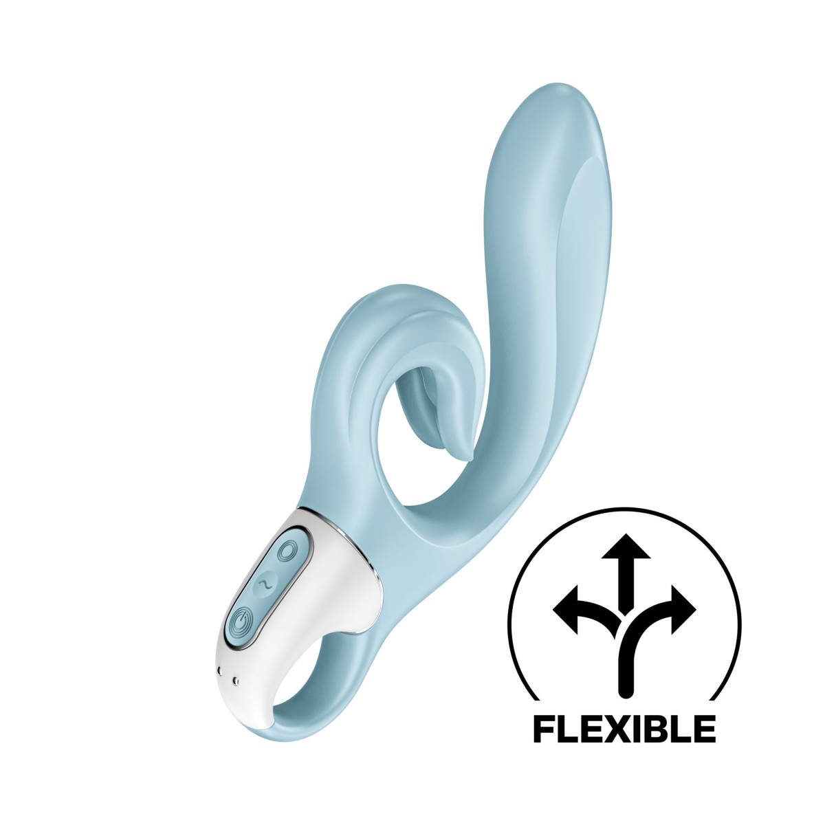 Rabbit vibrátor Satisfyer Love Me modrý, silikonový vibrátor na G-bod a klitoris