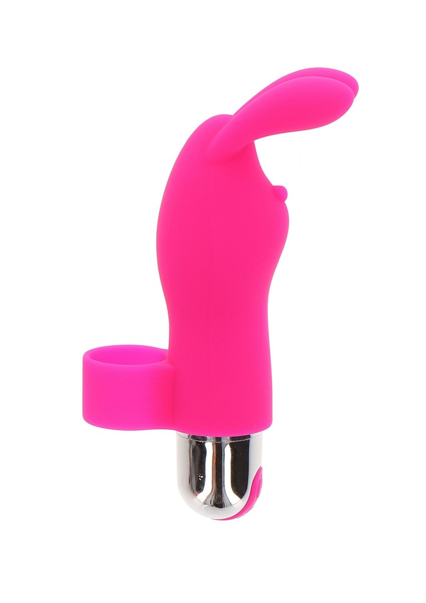 ToyJoy Finger Vibes Bunny Pleaser Rechargeable, silikonový vibrátor na prst 10,5 x 3 cm