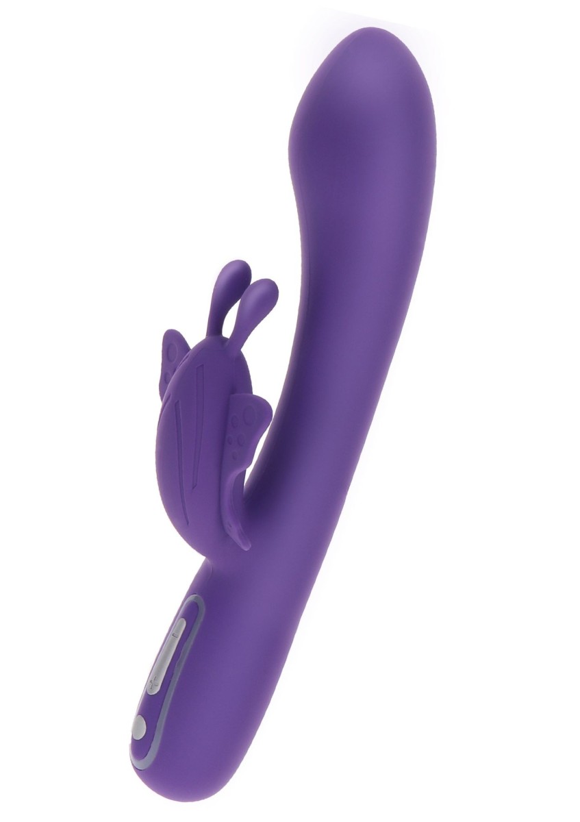 ToyJoy Love Rabbit Fabulous Butterfly Vibrator, silikonový vibrátor na bod G a klitoris 21,5 x 3,8 cm