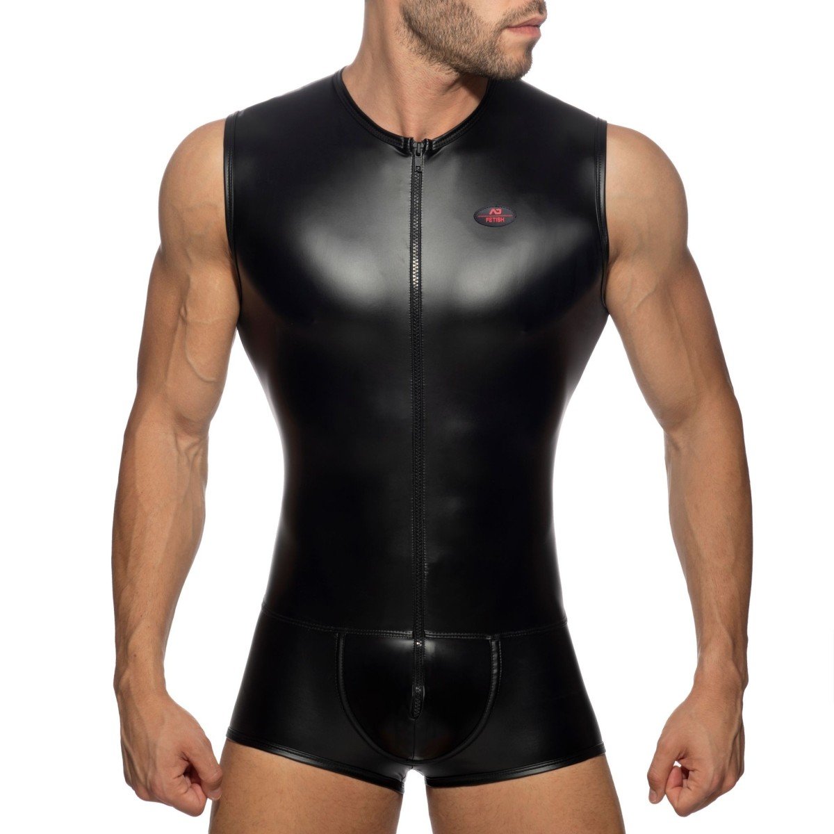 Body AD Fetish ADF144 Front Zip Rub Body Trunk S, pánské fetiš body