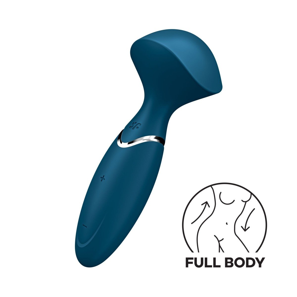 Masážní hlavice Satisfyer Mini Wand-er modrá, vibrační masážní hlavice