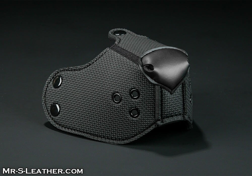 Mr. S Leather Neoprene K9 Muzzle Textured Black, neoprenový čumák pro puppy play