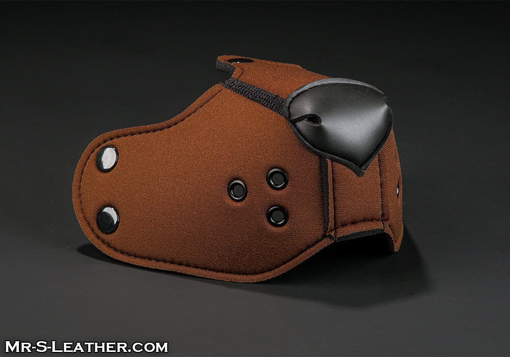 Psí čenich Mr. S Leather Neoprene K9 Muzzle Brown