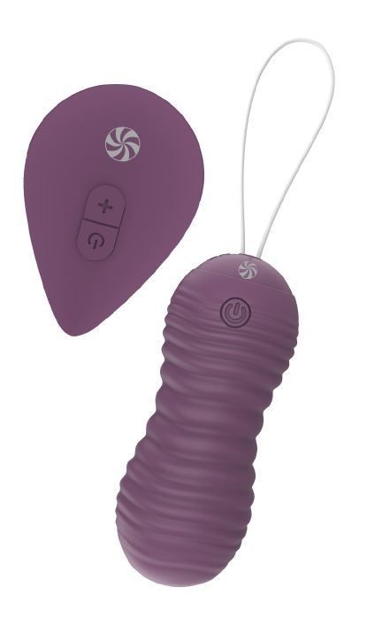 Vibrační a rozpínací venušiny kuličky Lola Games Take It Easy Era fialové, silikonové vaginální kuličky s dálkovým ovládáním 8 x 3,4 cm