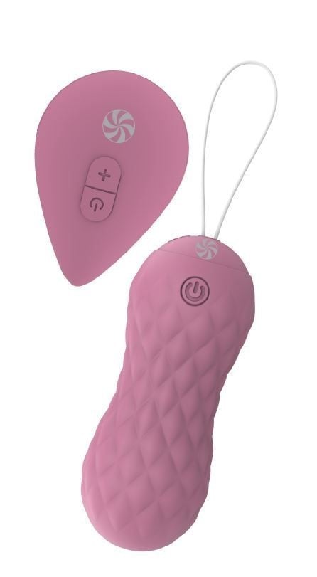 Vibrační a rotující venušiny kuličky Lola Games Take It Easy Dea růžové, silikonové vaginální kuličky s dálkovým ovládáním 8,1 x 3,4 cm