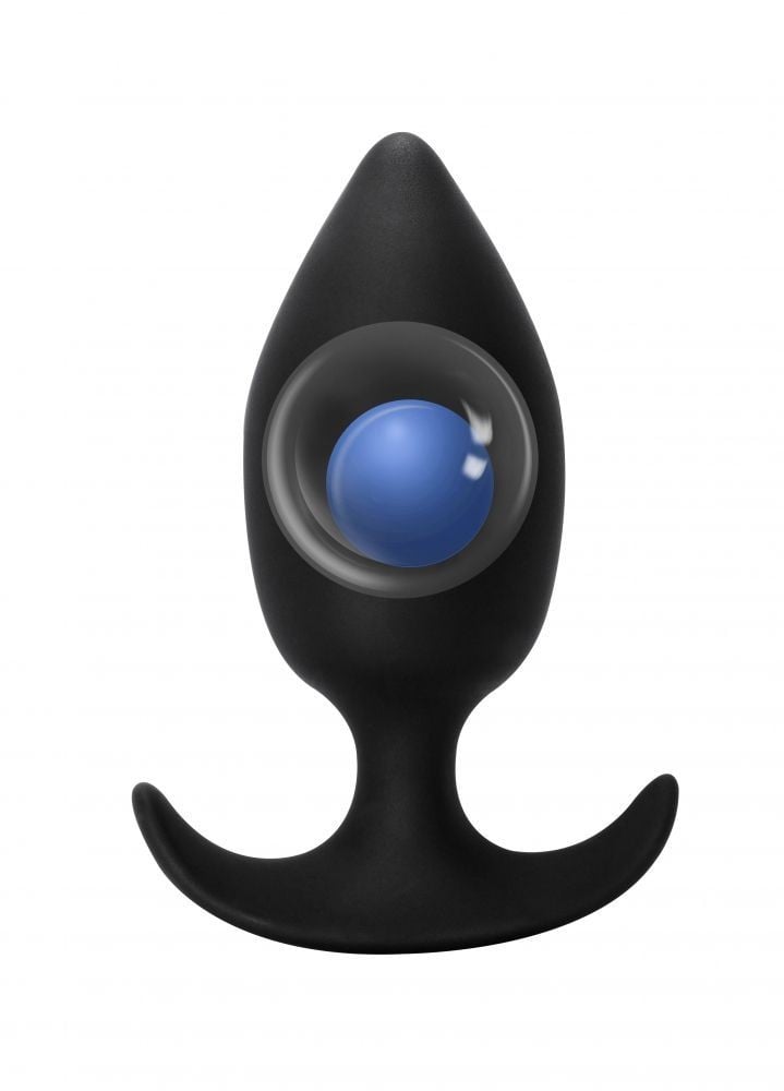 Anální kolík Lola Games Spice It Up Insatiable černý, anální kolík s pohybující se kuličkou uvnitř 10,3 x 1,2–4 cm