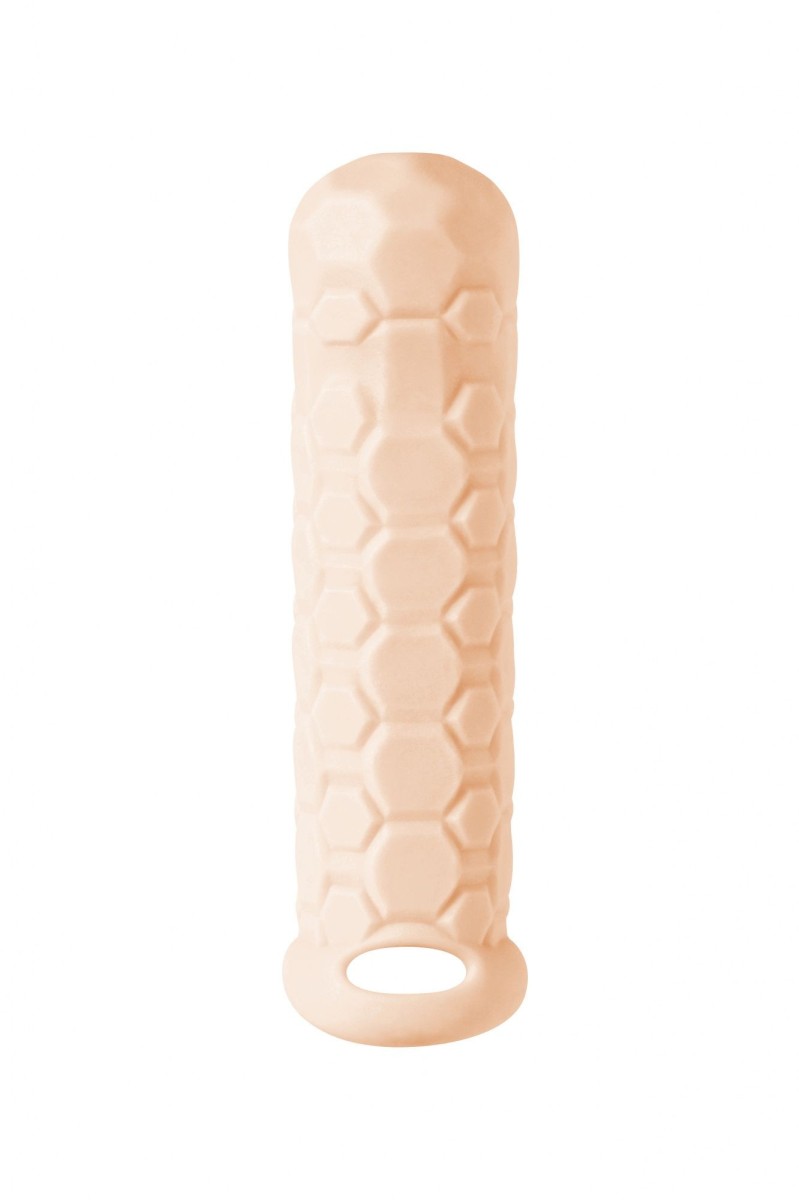 Lola Games Homme Long Flesh for 11–15 cm, strukturovaný návlek na penis 13,5 x 2,8 cm