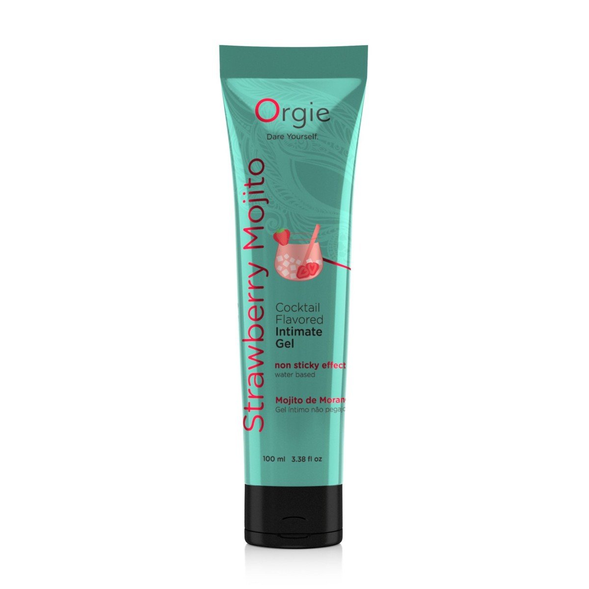 Orgie Lube Tube Cocktail Strawberry Mojito 100 ml, intimní gel na vodní bázi s příchutí jahodové mojito