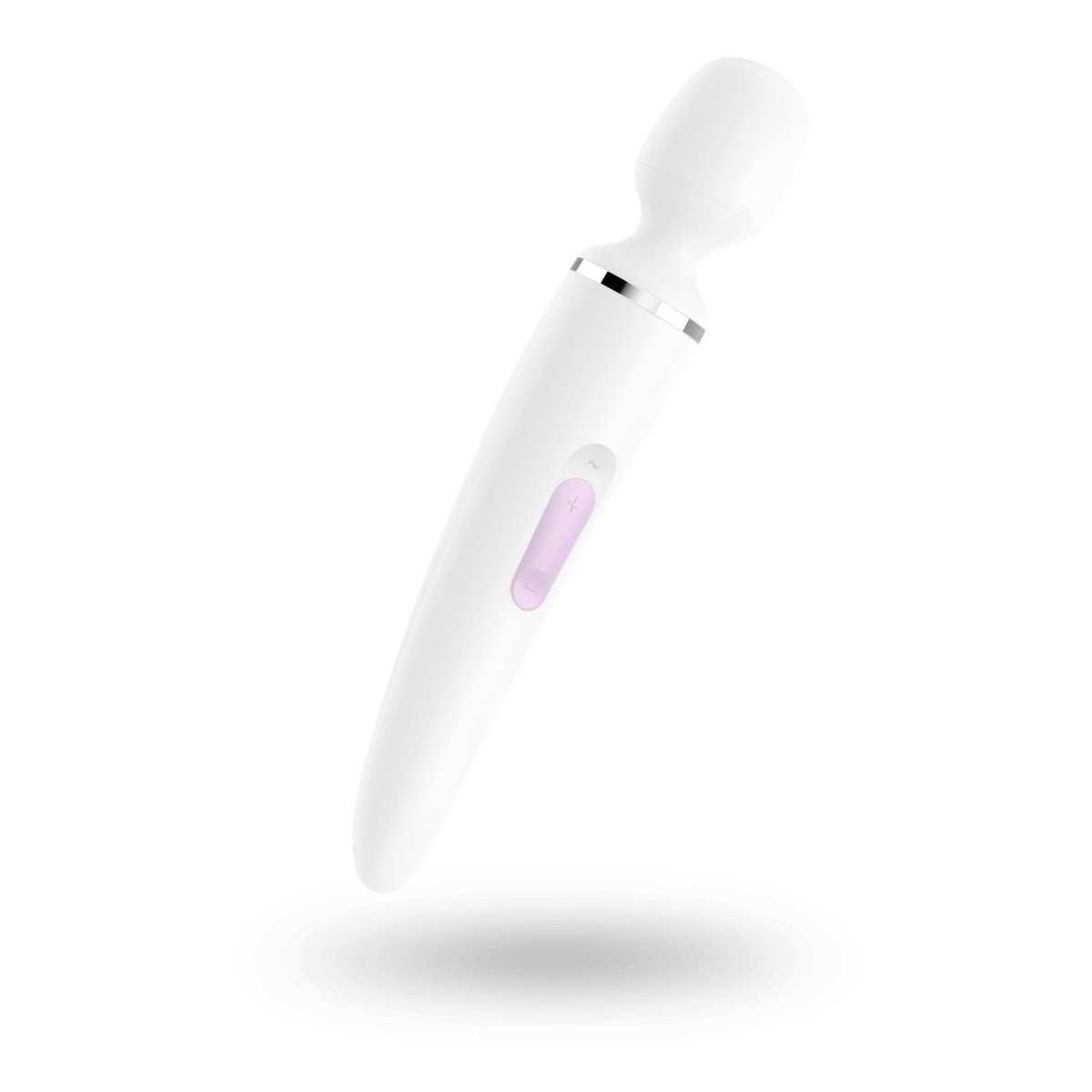 Masážní hlavice Satisfyer Wand-er Woman bílá, XXL výkonná vibrační masážní hlavice s USB nabíjením