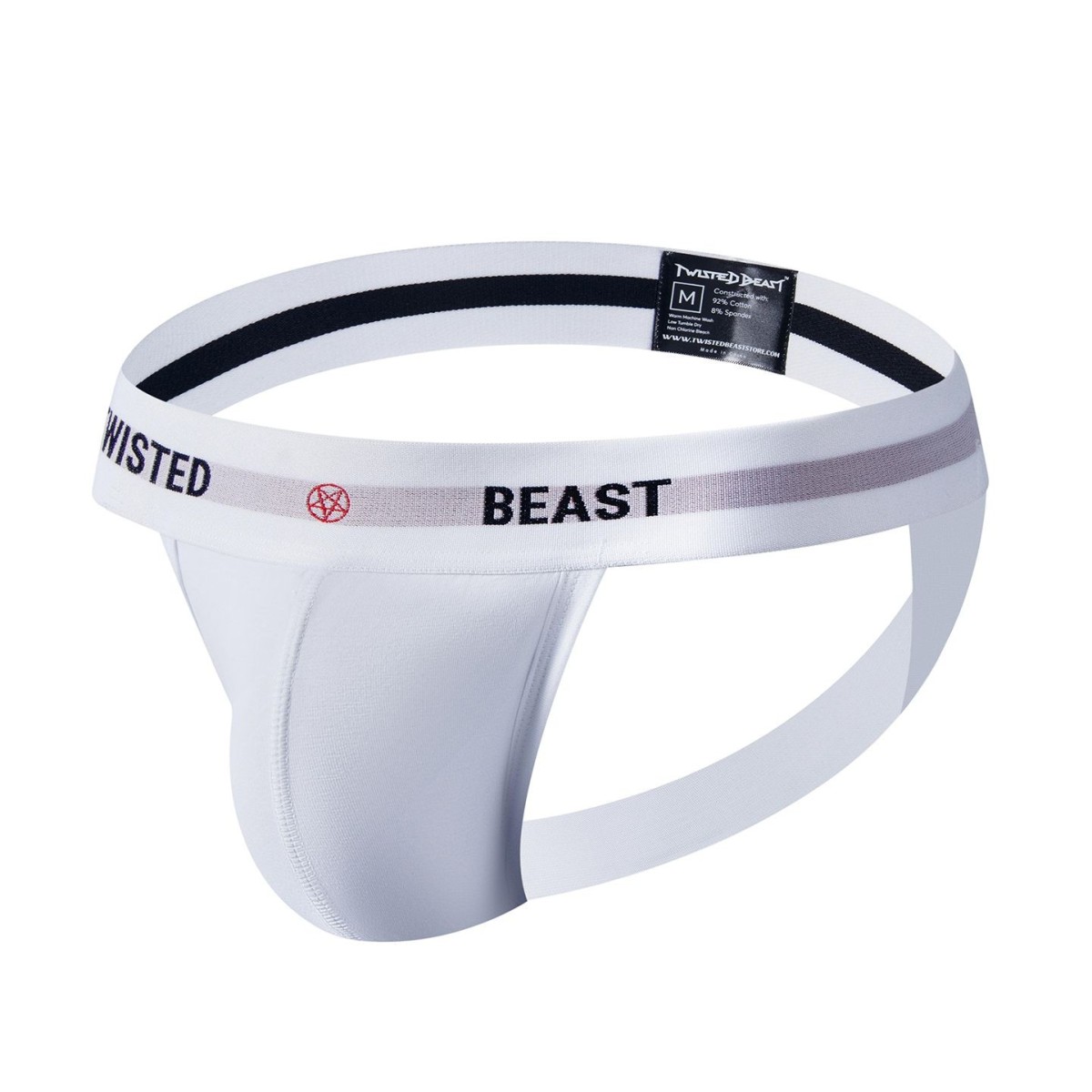 Jocksy Twisted Beast Insignia Jock bílé