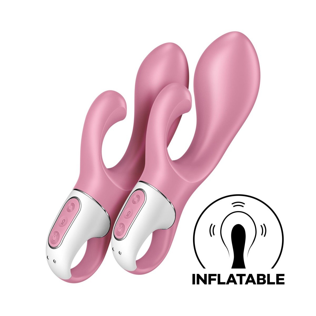 Satisfyer Air Pump Bunny 2, vibrátor na bod G a klitoris 20 x 4 cm