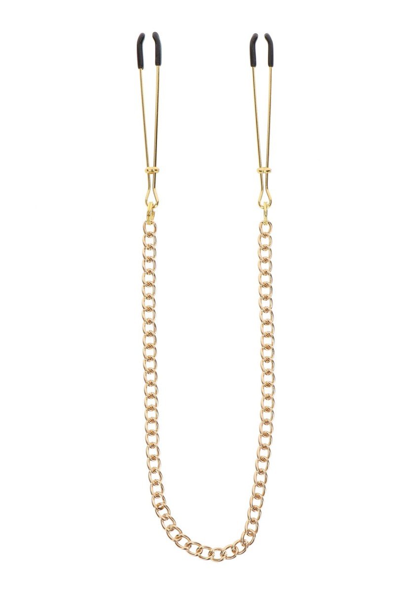 Taboom Tweezers with Chain Gold